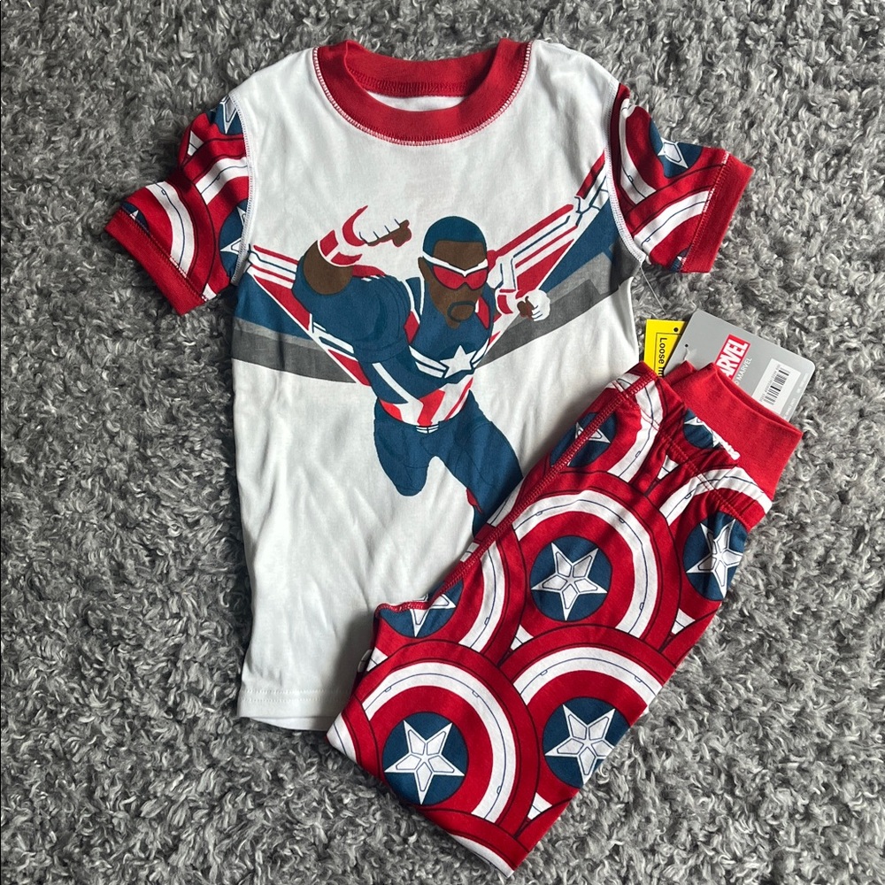 NWT - Captain America Sam Wilson PJ PALS for Kids - Size 5